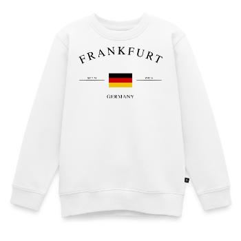 Francfort, Allemagne – Souvenir et cadeau des Fêtes - Sweat Premium enfant bio - blanc - Devant - AI Model Kid Male (0cm)
