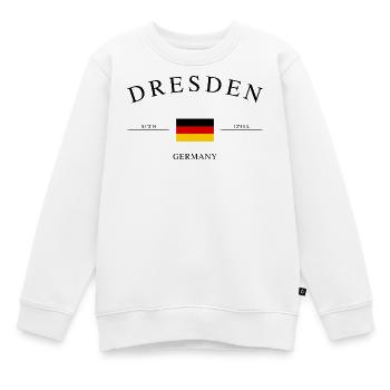 Dresde, Allemagne – Souvenir et cadeau des Fêtes - Sweat Premium enfant bio - blanc - Devant - AI Model Kid Male (0cm)