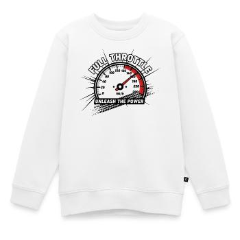Plein gaz : Libérez la puissance - Sweat Premium enfant bio - blanc - Devant - AI Model Kid Male (0cm)