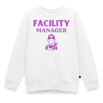 Gestionnaire d’installations - Sweat Premium enfant bio - blanc - Devant - AI Model Kid Male (0cm)