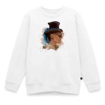 Steampunk Eleganz Damen Design - Kinder Premium Organic Sweatshirt - Weiß - Vorne - AI Model Kid Male (0cm)