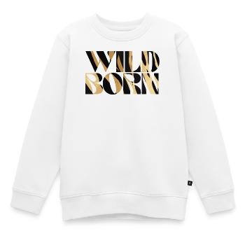 Conception d’imprimé animal sauvage audacieux - Sweat Premium enfant bio - blanc - Devant - AI Model Kid Male (0cm)