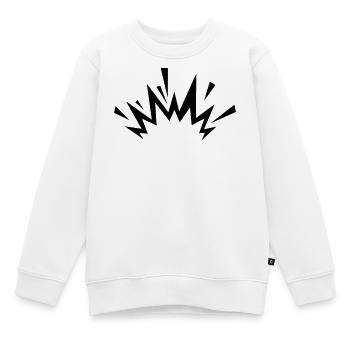 Explosion de bande dessinée - Sweat Premium enfant bio - blanc - Devant - AI Model Kid Male (0cm)