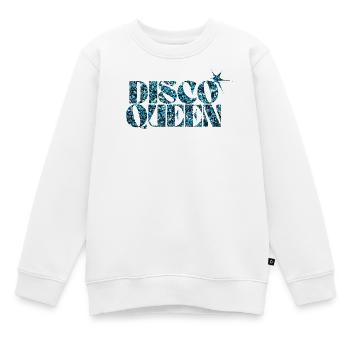 Disco Glitter Bubble Grafikdesign - Kinder Premium Organic Sweatshirt - Weiß - Vorne - AI Model Kid Male (0cm)