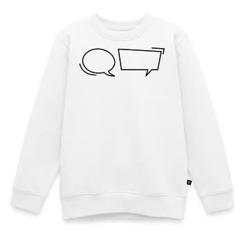 Bulles de bande dessinée - Sweat Premium enfant bio - blanc - Devant - AI Model Kid Male (0cm)