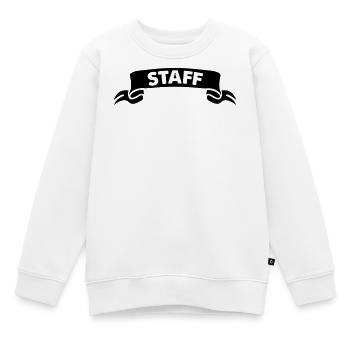 staff - Kinder Premium Organic Sweatshirt - Weiß - Vorne - AI Model Kid Male (0cm)