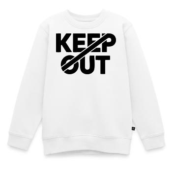 Panneau d’avertissement d’interdiction d’entrée - Sweat Premium enfant bio - blanc - Devant - AI Model Kid Male (0cm)
