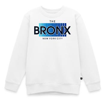 Bronx Skyline Blau Farbverlauf - Kinder Premium Organic Sweatshirt - Weiß - Vorne - AI Model Kid Male (0cm)