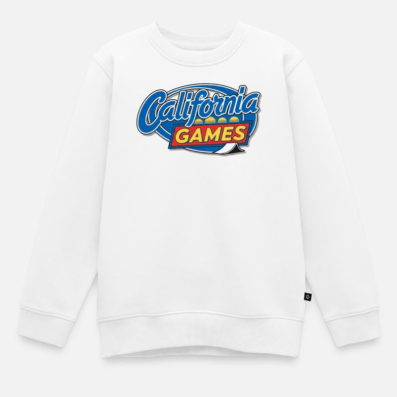 CaliGames - Kinder Premium Organic Sweatshirt - Weiß