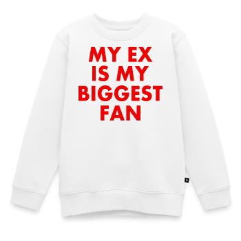 my ex is my biggest fan - Kids Premium Organic Sweatshirt - white - Front - AI Model Kid Male (0cm)