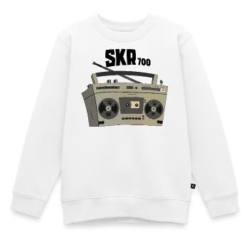 Vintage Boombox Cartoon skr700 Kassettenrecorder - Kinder Premium Organic Sweatshirt - Weiß - Vorne - AI Model Kid Male (0cm)