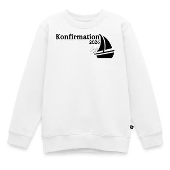 Confirmation 2026 Horizon Ship Cross Anchor Heart - Sweat Premium enfant bio - blanc - Devant - AI Model Kid Male (0cm)