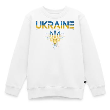 Circuit Trident Ukraine - Sweat Premium enfant bio - blanc - Devant - AI Model Kid Male (0cm)