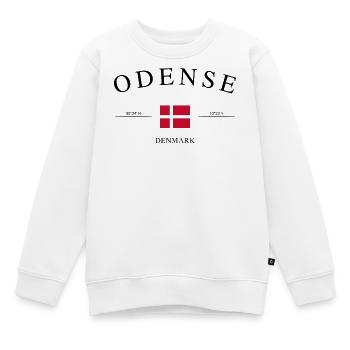 Odense, Danemark – Souvenir et cadeau des Fêtes - Sweat Premium enfant bio - blanc - Devant - AI Model Kid Male (0cm)