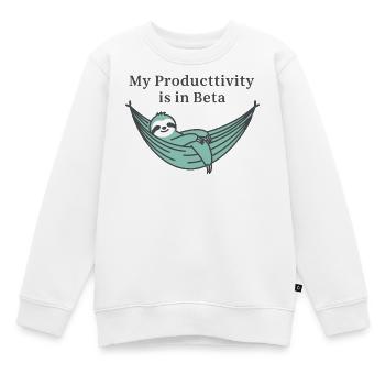 My Productivity is in Beta - Kinder Premium Organic Sweatshirt - Weiß - Vorne - AI Model Kid Male (0cm)