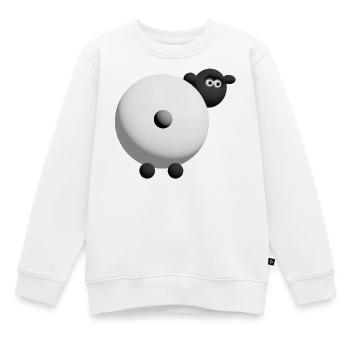 Sheep 3D Cuddle Design - Kids Premium Organic Sweatshirt - white - Front - AI Model Kid Male (0cm)