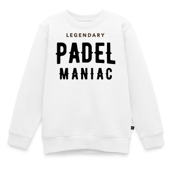 Maniaque du padel - Sweat Premium enfant bio - blanc - Devant - AI Model Kid Male (0cm)