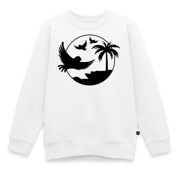 Paradise Insel Birds - Kinder Premium Organic Sweatshirt - Weiß - Vorne - AI Model Kid Male (0cm)