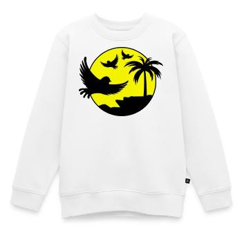Paradise Insel Birds - Kinder Premium Organic Sweatshirt - Weiß - Vorne - AI Model Kid Male (0cm)