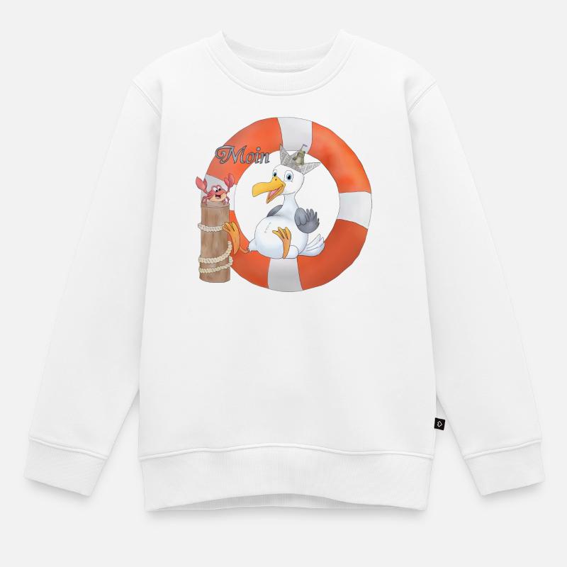 Moewe_im_Ring - Sweat Premium enfant bio - blanc