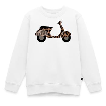 Rouleau Leolook motif imprimé animal zoo safari fan - Sweat Premium enfant bio - blanc - Devant - AI Model Kid Male (0cm)