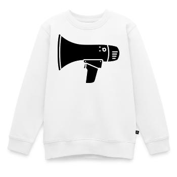 Megafon Laut Demo Ultras  - Kinder Premium Organic Sweatshirt - Weiß - Vorne - AI Model Kid Male (0cm)