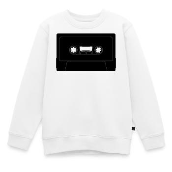 Kassette - Kinder Premium Organic Sweatshirt - Weiß - Vorne - AI Model Kid Male (0cm)