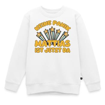 Prénom Mattias - Sweat Premium enfant bio - blanc - Devant - AI Model Kid Male (0cm)