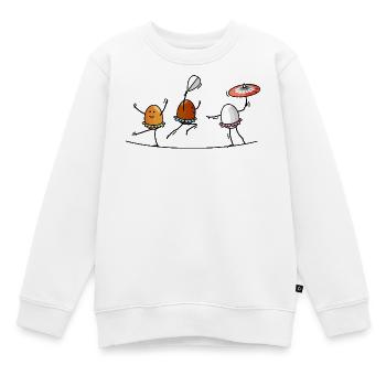 Seiltänzerinnen, Akrobaten Eier - Kinder Premium Organic Sweatshirt - Weiß - Vorne - AI Model Kid Male (0cm)