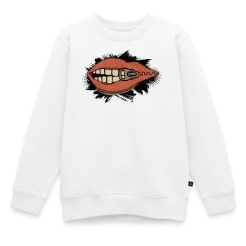 shut up - Kinder Premium Organic Sweatshirt - Weiß - Vorne - AI Model Kid Male (0cm)