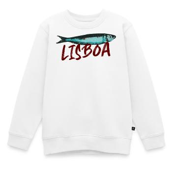 Sardine Lissabon Illustration Portugal im Sommer - Kinder Premium Organic Sweatshirt - Weiß - Vorne - AI Model Kid Male (0cm)