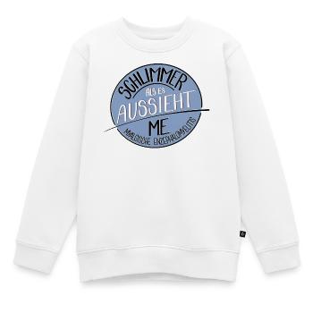 Schlimmer als es aussieht, ME - Kinder Premium Organic Sweatshirt - Weiß - Vorne - AI Model Kid Male (0cm)