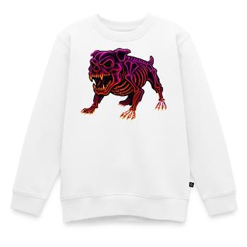 Neon Skelett Dinosaurier - Kinder Premium Organic Sweatshirt - Weiß - Vorne - AI Model Kid Male (0cm)