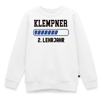Apprentissage de plombier 2ème année d’apprentissage en plomberie - Sweat Premium enfant bio - blanc - Devant - AI Model Kid Male (0cm)