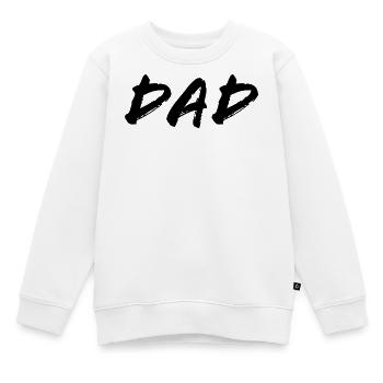 papa - Sweat Premium enfant bio - blanc - Devant - AI Model Kid Male (0cm)