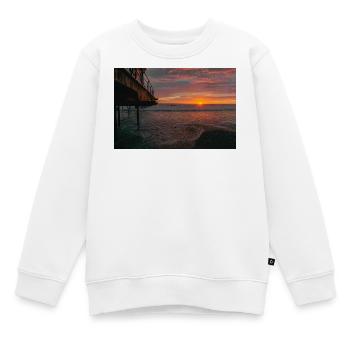 Sonnenaufgang Saltburn Pier am ruhigen Ufer - Kinder Premium Organic Sweatshirt - Weiß - Vorne - AI Model Kid Male (0cm)