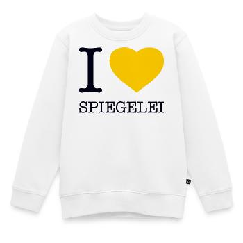 I love Spiegelei - Kinder Premium Organic Sweatshirt - Weiß - Vorne - AI Model Kid Male (0cm)