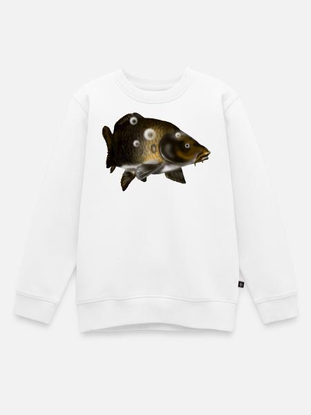 Karpfen - Kinder Premium Organic Sweatshirt - Weiß
