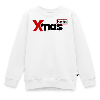 Noël bêta - Sweat Premium enfant bio - blanc - Devant - AI Model Kid Male (0cm)