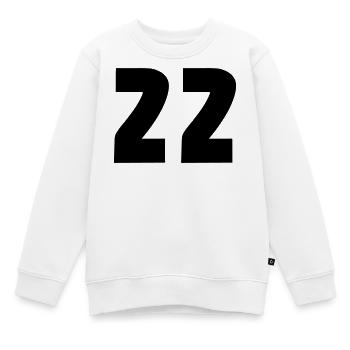 22 - Kinder Premium Organic Sweatshirt - Weiß - Vorne - AI Model Kid Male (0cm)