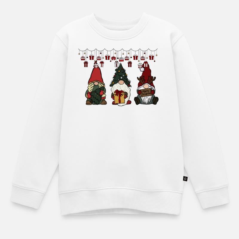 Wichtel Weihnachten - Kinder Premium Organic Sweatshirt - Weiß
