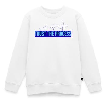 Vertrau Dem Prozess Pflänzchen - Kinder Premium Organic Sweatshirt - Weiß - Vorne - AI Model Kid Male (0cm)