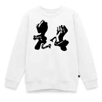 Liberté - Sweat Premium enfant bio - blanc - Devant - AI Model Kid Male (0cm)