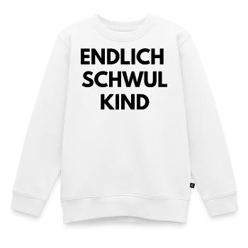 Endlich Schwul Kind - Kinder Premium Organic Sweatshirt - Weiß - Vorne - AI Model Kid Male (0cm)