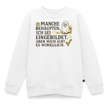 Manche behaupten, ich sei eingebildet - Kinder Premium Organic Sweatshirt - Weiß - Vorne - AI Model Kid Male (0cm)