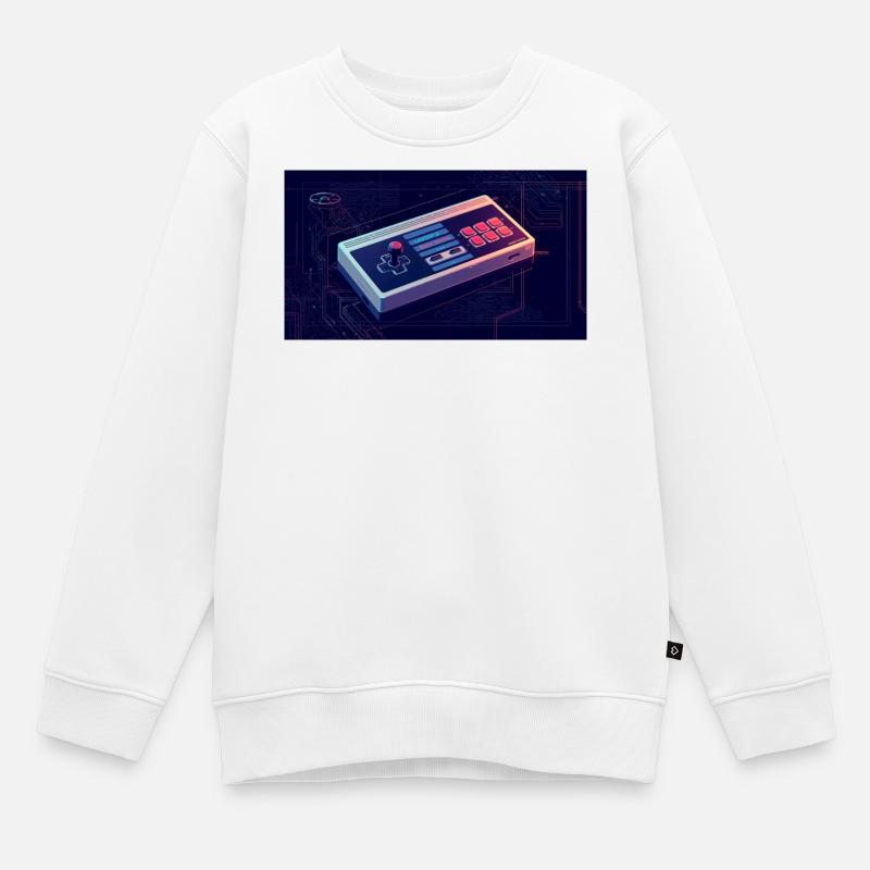 Console 80 - Sweat Premium enfant bio - blanc