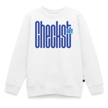 Checkst DU? Funny German Slang Shirt - Kinder Premium Organic Sweatshirt - Weiß - Vorne - AI Model Kid Male (0cm)