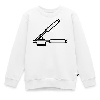  Knoblauch Presse oder Spätzle Presse - Kinder Premium Organic Sweatshirt - Weiß - Vorne - AI Model Kid Male (0cm)