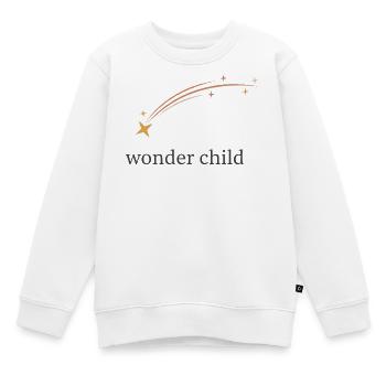 Arc de l’Enfant Merveilleux et de l’Étoile Filante - Sweat Premium enfant bio - blanc - Devant - AI Model Kid Male (0cm)