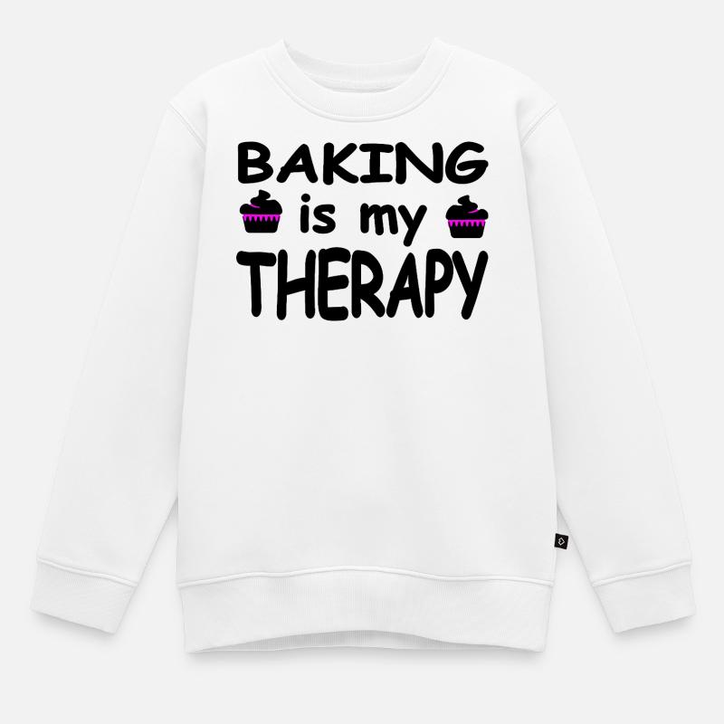 Backen - Kinder Premium Organic Sweatshirt - Weiß